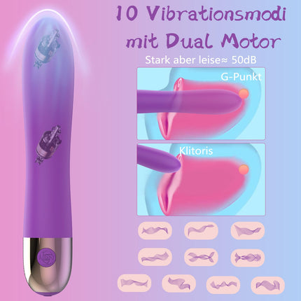 Silicone vibrators for her clitoris and G-spot with thrust function Quiet and strong 10 vibration modes Dildo anal plug anal vibrator prostate stimulator erotic sex toys for women couples extreme