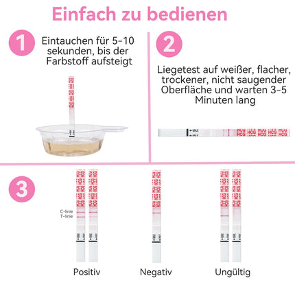 Wondfo 20 Pregnancy Tests 50 Ovulation Tests 10 mIU/ml HCG Rapid Test Strips Ovulation Test LH Fertility Test for Women