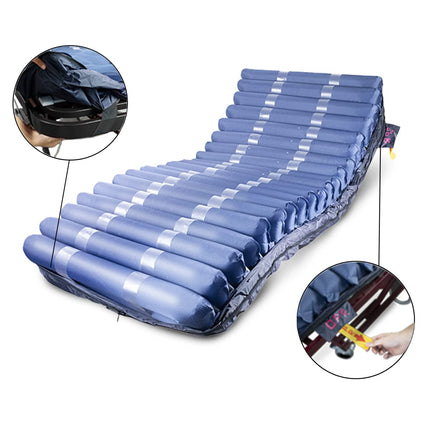 Mobiclinic® pro, Anti-decubitus mattress, Low-noise compressor, 200x90x22 cm, Complete anti-decubitus mattress set, Mobi 4, European brand, Mattress topper, Replacement cell, Up to 190 kg