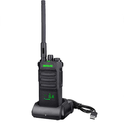 Retevis RT86 Long Range Walkie Talkie, 2600mAh High-Power Two-Way Radio, Professional Walkie Talkies with Wireless Clone, Flashlight, Alarm for Outdoor Hunting (Black, 1 Pack)