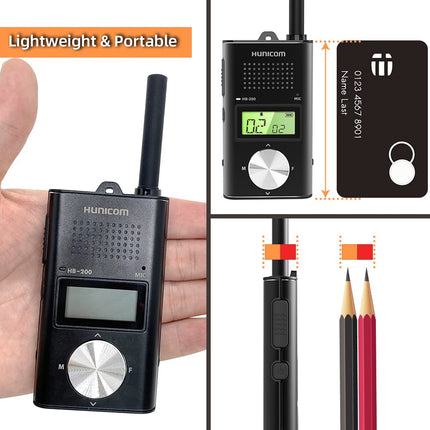 Rechargeable Walkie Talkies for Adults, Metal Housing Premium Long Range 2 Way Radio - PMR Walkie Talky with 1000 mAh Battery VOX Back Clip