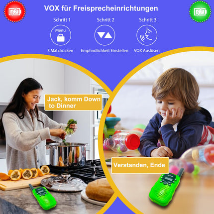 Soopotay Rechargeable Walkie Talkie Kids, Children's Two-Way Radios 3 KM Long Distance, Children's Toys/Christmas/Birthday Gifts for Boys and Girls Ages 3-12