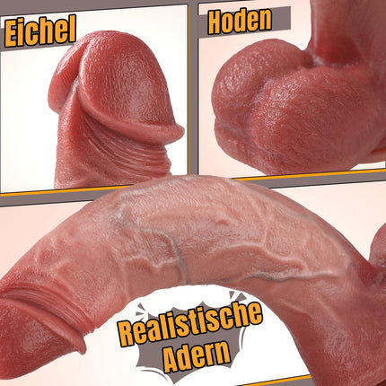 PRONFANS 27.5CM Realistic Dildo Classic Dildos with Strong Suction Cup Sex Toy Anal Dildo Perfect Real Veins and Raised Testicles Real Penis Replica Sex Toy