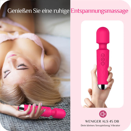 Vibration for women, G-spot vibration for women squirting, dildo, sex toy for women, 20 patterns 8 speeds, quiet waterproof, sex toy for women extremely hard (Rose Red)