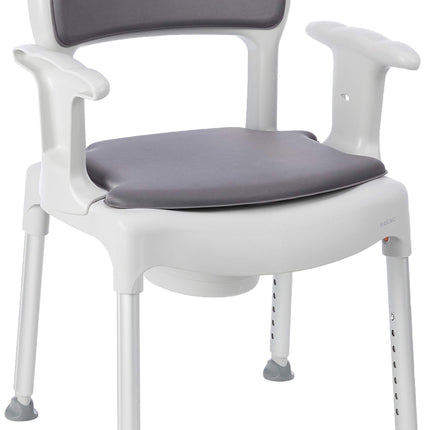 Etac Swift Commode, Commode Toilet Chair, Bedroom Commode, Adjustable Leg Height, Lightweight and Easily Moved, 46 x 41 cm Seat