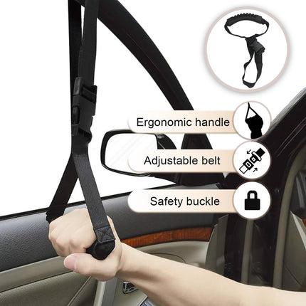 SIGANDG 2 pieces car door handle for the elderly, support handle car, support handle multifunctional handle car door, car door handle mobility aids for getting in and out of cars (red)