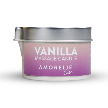 AMORELIE Care – Erotic Massage Candle with Vanilla Scent (50 ml) – Sensual Massage, Moisturizing, Ideal for Couples