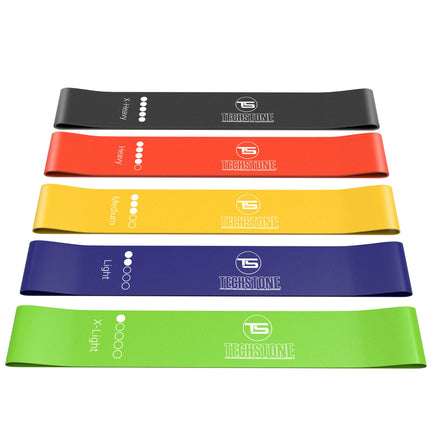 TechStone Resistance Bands Equipment for Men - (Set of 5) Sports Fitness and Women Resistance Bands Rubber Bands Bands Strength Training Booty Rubber Band for Home, Gym, Fitness Studio, Yoga & Pilates