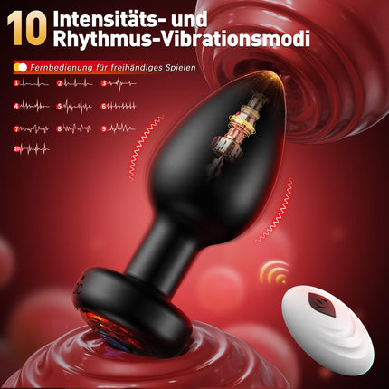 Tagnaff Anal Plugs 3-Set, Anal Plug# for Women Men with Vibration 10 Modes, Silicone Anal Plugs Butt Plug for Men Anal Vibrators for Women Butt Plug Beginners/Professionals Anal Toys Sex Toys Butt Plug