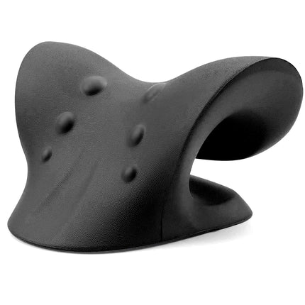 Shoulder Relaxation Pillow, Neck Stretching Device for Jaw Joint Pain Relief and Cervical Spine Alignment, Chiropractic Pillow, Neck Stretcher, Black