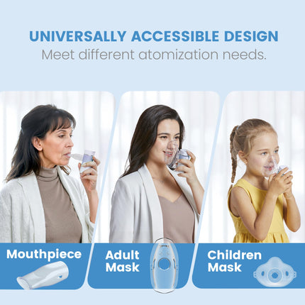 FEELLIFE Inhaler, Nebulizer, Inhaler for Children and Adults, Air Aerogo Series (Blue)