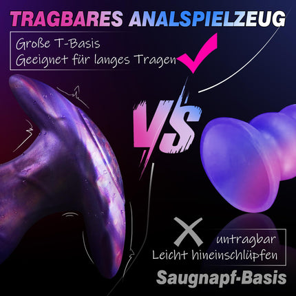 Anal Plug Dildo Large Silicone Dildos, Large Anal Plug Thick Dildo with Anchor Shape Base Design, Realistic Dildo Tail for Women Butt Plug Soft Anal Trainer, Sex Toys for Women Men