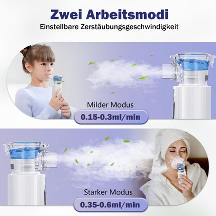 AU YAT Inhaler, Rechargeable USB C Inhaler for Children with Portable Design, Super Quiet Inhaler, Efficient Nebulizer Inhaler for Children on the Go