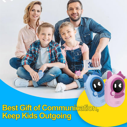 NGOKPYD M300 Walkie Talkie for children aged 3/4/5/6/7/8/9/10/11/12 years and up, great toy with mini lamp, top quality, great range for toddlers, easy to use, fun (pink blue set)