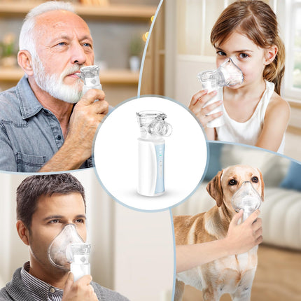 Inhaler, NIKYPJ Quiet Portable Inhaler for Adults and Children, USB Rechargeable Inhaler with 2 Masks and 1 Mouthpiece