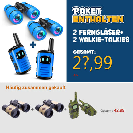 Dislocati Walkie Talkie Children, Outdoor Toys from 3-9 Years Boy Binoculars for Children Gifts Boy 3-9 Years Garden Toys Children for Outside Children's Toys from 3-9 Years Outdoor Games