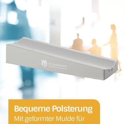 Dr. Paul Koch | Injection cushion 45x15cm | Foam padding | Washable PVC cover | Pre-shaped armrest | Ivory white | Made in Germany