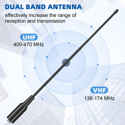 JUCJET 771 Radio Antenna, SMA-F Walkie-Talkie Antenna Compatible with Walkie Talkie BF-888S UV-5R (2 pcs)
