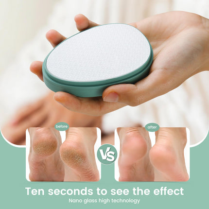 BEZOX 2-in-1 Nano Glass Callus Remover - Highly effective callus file for velvety soft feet - Professional foot care, safe & fast. For callus removal on wet and dry feet.