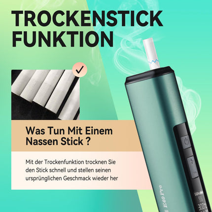 HI TASTE E40 Pro Tobacco Heater Compatible with IQOS ILUMA TEREA, Great Taste, 3200mAh Large Battery, Drying Function, Clear OLED Display, Metal Finish (Metal Black)