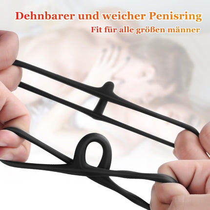 Triangular Penis Rings Sex Toy for Men Extreme - Premium Silicone Penis Ring with Testicle Ring Belt, Stretchable Cock Rings for Men Time Delay Erotic Sex Toys for Couples Extreme Sex