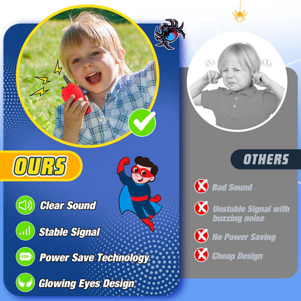 Toyokid children's toys from 3 4 5 6 7 8 9 10 years boy girl, walkie talkie children gifts for children 3-10 years walki talki children garden toys outside birthday gift for children