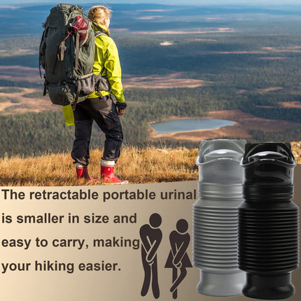 Topcloud Shrinkable Urinal, 2 Pack 750ml for Men and Women, Portable Mobile Toilet Potty Urine Bottle, Reusable Emergency Urinal for Camping, Car, Travel, Traffic Jam and