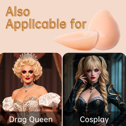 Nimiah Silicone Breast Forms Mastectomy Breast Prosthesis Fake Boobs Silicone Breast Forms 1 Pair - False Breast Forms for Mastectomy Prosthesis, Crossdresser, Cosplayer