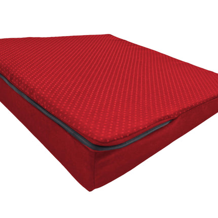 Tiga-Med Seat Cushion | Anti-Slip Premium Seat Wedge Cushion | Extra Strong & Stable | 3 Colors | Washable | Car Seat Cushion | Booster Seat | No-Slip Wedge Cushion (Red)