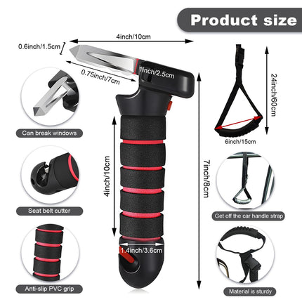 SIGANDG 2 pieces car door handle for the elderly, support handle car, support handle multifunctional handle car door, car door handle mobility aids for getting in and out of cars (red)