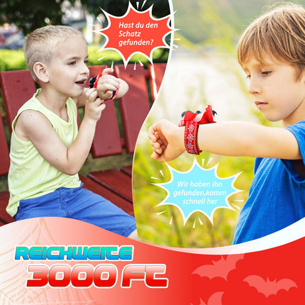 Fygurso Walkie Talkie Kids, Walkie Talkies with Spider Bat for 3 4 5 6 7 8 9 10 Year Old Boys Girls Children Gift Toy, 1 km Talking Range for Outdoor Games, Camping, Hiking