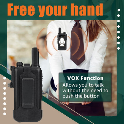 Retevis RB647 IP67 Waterproof Walkie Talkie, Portable Two-Way Radio with Earpiece, PMR446 Rechargeable 1000 mAh, VOX, Professional Walkie Talkies for Restaurant, Hotel (Black, 5 Pack)