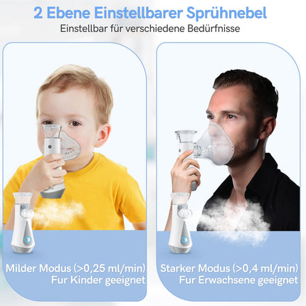 Inhaler, JOSSIS Ultra Quiet Inhaler for Adults and Children, Particle Size 1-5µm, Adjustable Spray Mist, Rechargeable Inhaler