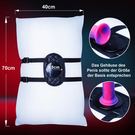 PU suction cup dildo holder, adjustable leather sex strap for attaching to pillows or furniture, sex swing, sex chair, dildo holder, dildo machine, adult sex toy with suction cup dildo and base