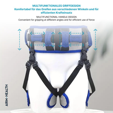 AIRM HEALTH Patient Transfer Belt Soft Nylon Leg Loops Paralyzed Persons Body Lifting Aids Patient Lifting Belt Auxiliary Belt Non-Slip Transfer Auxiliary Belt for Rehabilitation