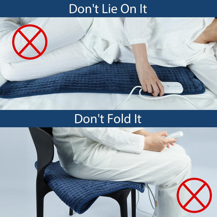 Comfytemp XXL-large heating pad 83x43cm, ultra-soft heat pad with automatic shut-off, age-friendly heating blanket with safety system for back, shoulder, neck, stomach, legs, knees, machine washable