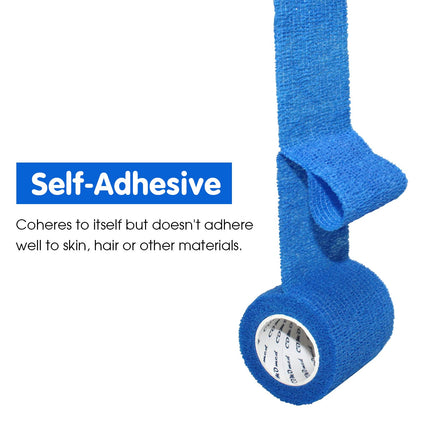 COMOmed self-adhesive bandage elastic bandage wrist bandage plaster roll Dog Bandages Animal Bandages Blue 5 cm X 6 bands