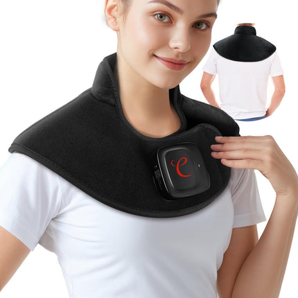 Comfytemp wireless weighted heating pad for neck and shoulder with 36Wh battery, 1.1 kg neck warmer and shoulder warmer with 3 temperature settings, 52x25 cm heat pad with automatic shut-off