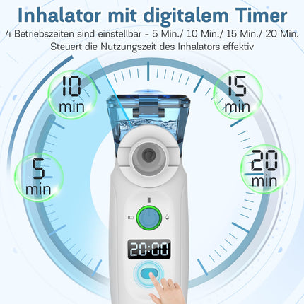 Nigecue Inhaler Portable Nebulizer Set Low-noise Inhaler Nebulizer with Mouthpiece and Mask for Children and Adults, USB Rechargeable