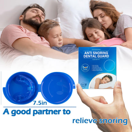 AIOUTGOGO Snore Stopper-Snoring Device Multipurpose Anti Snoring Snore-Free Stopper-Effective Snoring Stopper against Snoring for Men and Women Anti Snoring Mouthpiece Device (Ready to Use)