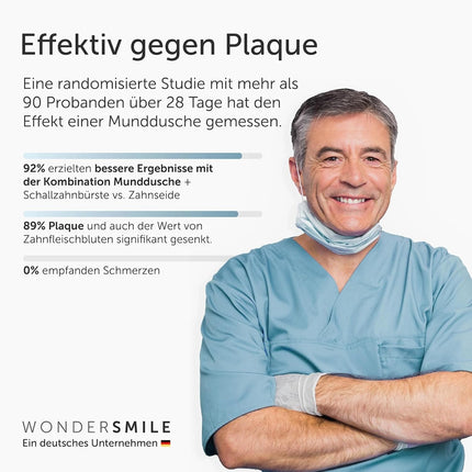 Wondersmile Oral Irrigator PRO - Test Winner 2024 - TÜV-tested - 100-day risk-free trial - SmoothFlow technology for optimal tooth and gum care - 5 modes - 30-day power battery life