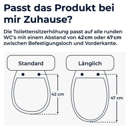 flexilife raised toilet seat with lid for seniors - optionally 10cm or 15cm - toilet seat raiser, toilet seat attachment, toilet raiser (10 cm)