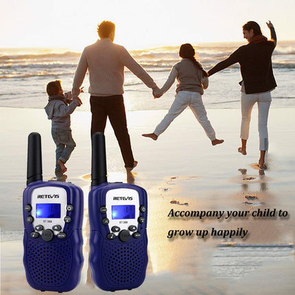 Retevis RT388 Walkie Talkie for Kids, Two-Way Radios with Long-Range Flashlight, Toys for Ages 4-12, Gifts for Boys and Girls for Family Play, Cycling, and Excursions (1 Pair, Dark Blue)