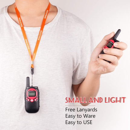 Walkie Talkies for Kids, Rechargeable Two-Way Radios 8 Channels Range 5km PMR 446 Radio with VOX LCD Screen, Walkie Talkie Toy Gifts 2 Pack Red