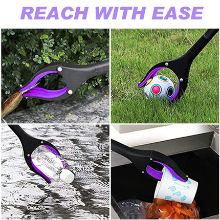 Foldable Grabber Rotatable Grabber Garbage Tongs Long Grabber Arm Garbage Grabber Non-Slip Grabber Aid with Magnetic Tips for Seniors People with Disabilities