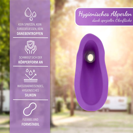 EasyPee women's urinal for on the go: The original urinal for women - Urinella standing urinal with Fairtrade organic bag (peeing aid)