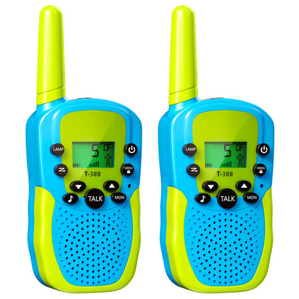 Oulesvte 2 Pack Walkie Talkie, VOX Function Radio, LED Flashlight, Long Range 3km Walkie Talkie, Walkie Talkie Children, Walkie Talkie Children Adults for Adventure, Camping, Hiking