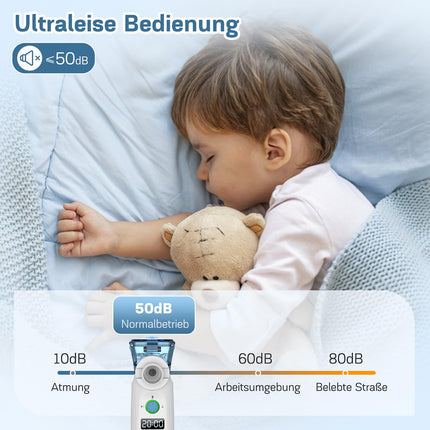 Nigecue Inhaler Portable Nebulizer Set Low-noise Inhaler Nebulizer with Mouthpiece and Mask for Children and Adults, USB Rechargeable