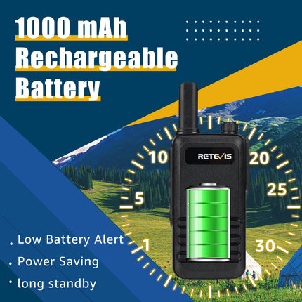 Retevis RB647 PMR446 Walkie Talkie, Waterproof IP67 Mini Two-Way Radio with 16 Channels, Emergency Alarm, VOX Walkie Talkies Professional for Adults, Outdoor Hiking (Black, 1 Pack)