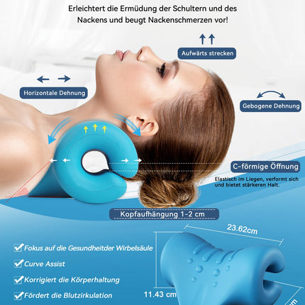 BLABOK Neck Stretcher Cervical Spine Traction Device to Relieve Neck and Shoulder Fatigue and Pain, Neck Stretcher for Relief TMJ Pain Headache Muscle